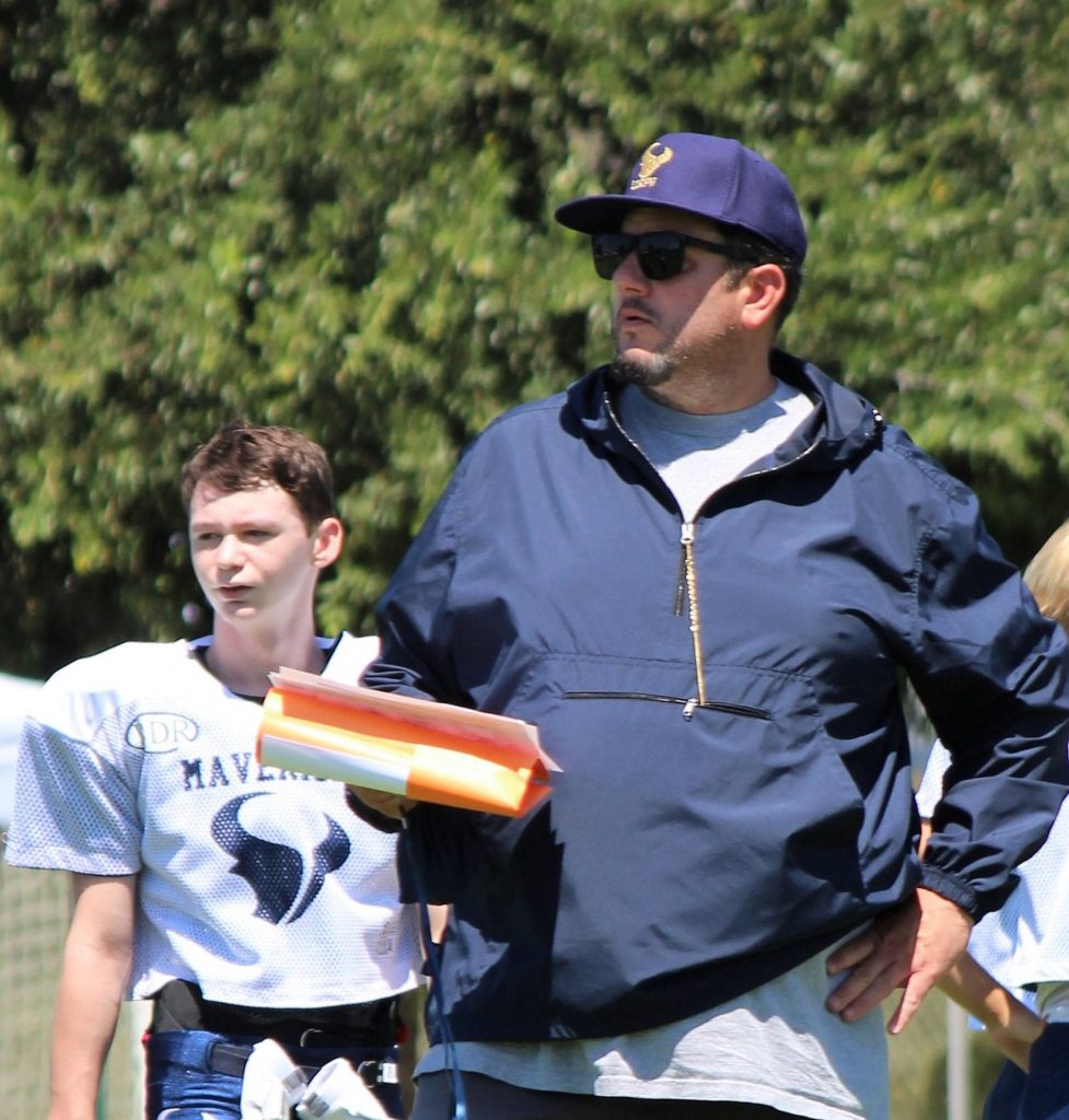 Coach John Farizell at LCCPW 12U football practice